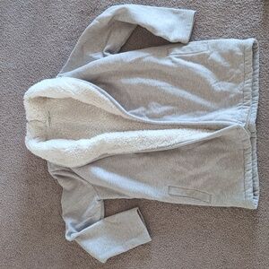 LL Bean women's fleece lined cardigan 80% cotton 20% poly size S